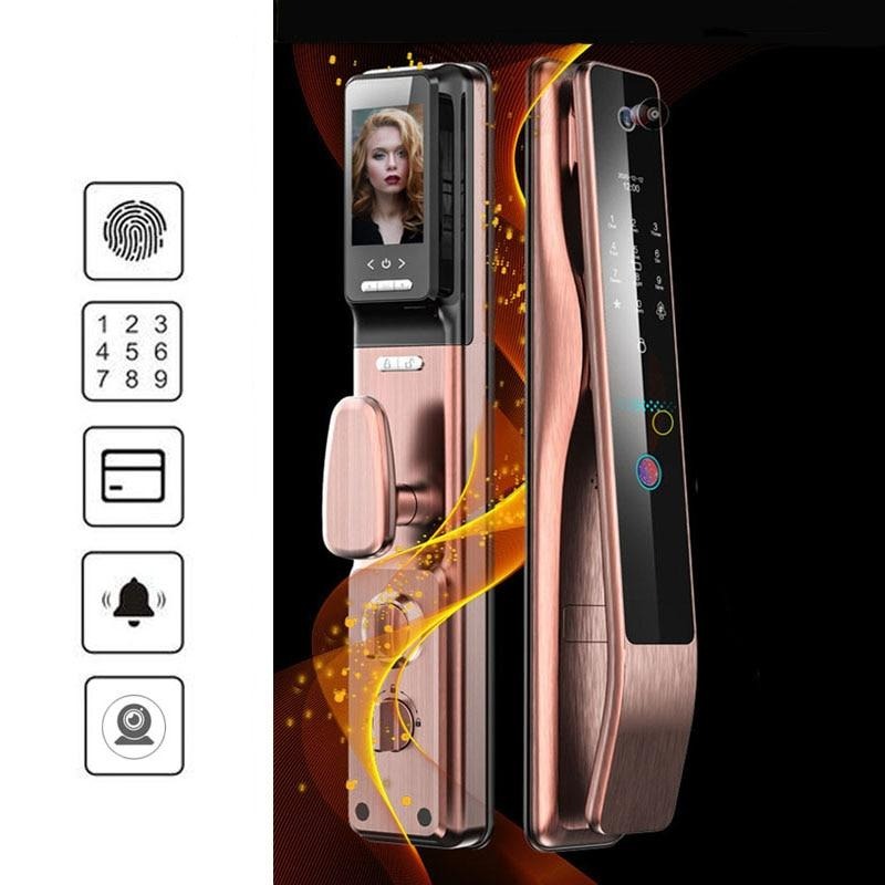 2020 Camera Function Smart Door Lock Biometric Fingerprint Lock Password IC Card Fingerprint  Key Unlock Free Shipping To Brazil