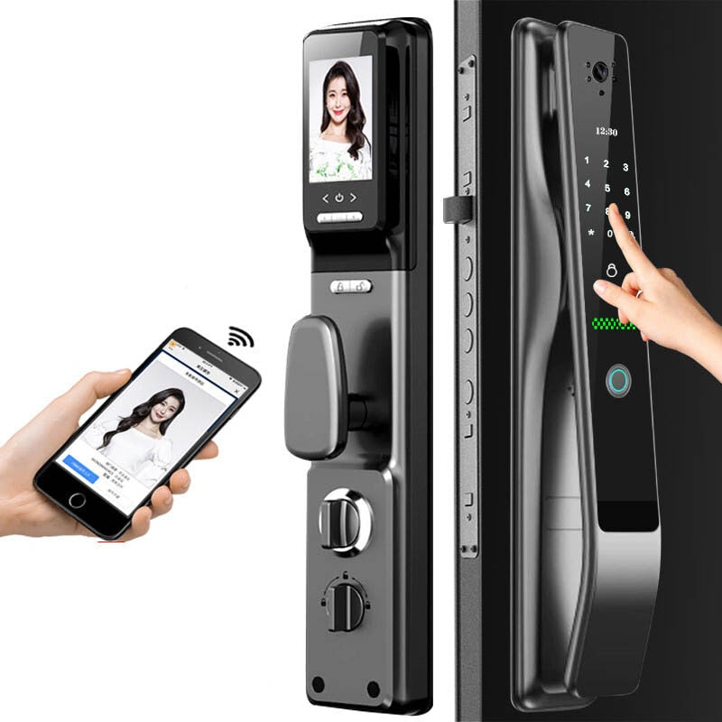 2020 Camera Function Smart Door Lock Biometric Fingerprint Lock Password IC Card Fingerprint  Key Unlock Free Shipping To Brazil