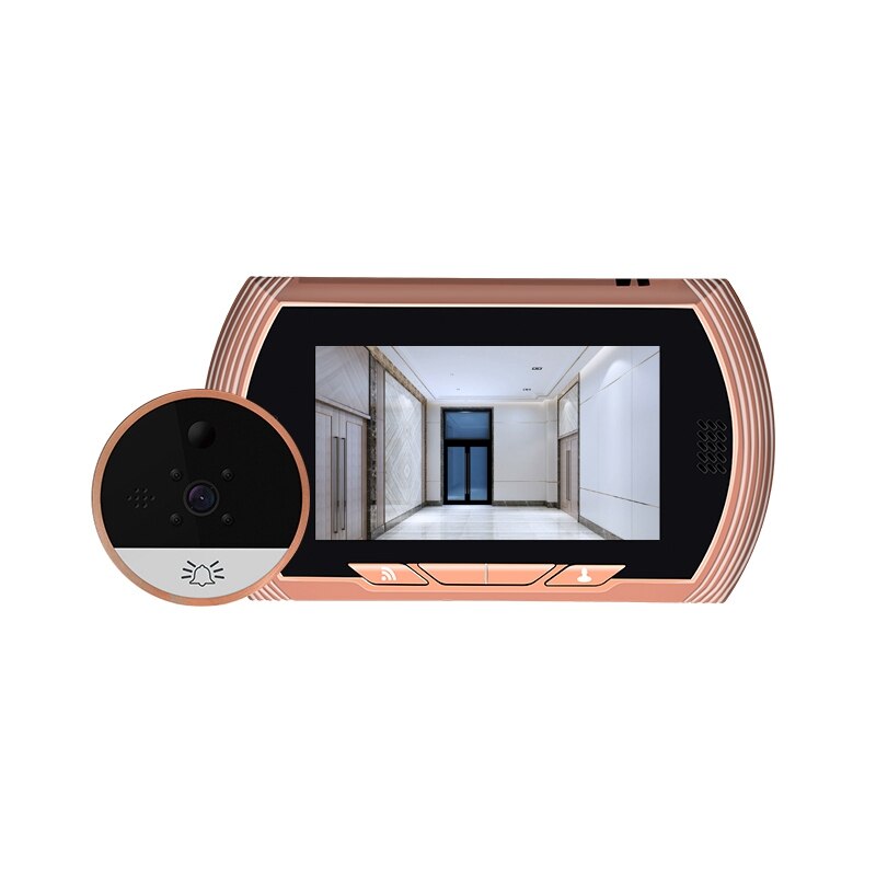 4.3 Inch WIFI Doorbell HD Infrared PIR Motion Detection Voice Intercom Door Peephole Viewer Phone APP Security Camera Monitor