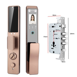 Camera Capture Face Recognition Digital Door Lock Full Automatic Lock Security Facial Recognition Smart Door Lock  Passcode