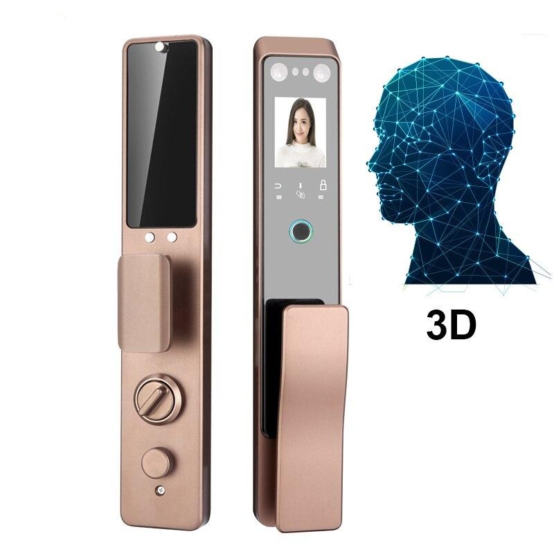 Camera Capture Face Recognition Digital Door Lock Full Automatic Lock Security Facial Recognition Smart Door Lock  Passcode