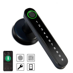 Tuya APP Bluetooth WiFi Indoor Smart Door Lock Biometric Fingerprint Lock Password Key Unlock Electronic Digital Lock