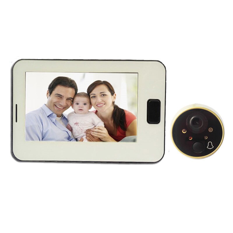 Topvico Peephole Door Camera 4.3 Inch Color Screen With Electronic Doorbell LED Lights Video Door Viewer Video-eye Home Security