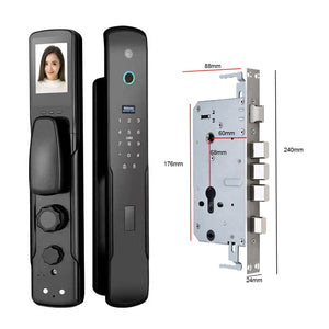 WIFI Remote Control Door Lock Fingerprint Pin Key Unlock Apartment Door Locks High Security Smartphone Keyless Door Lock