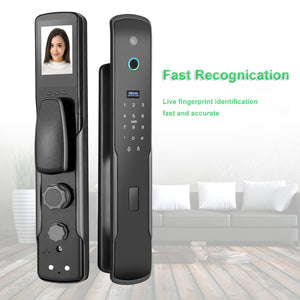 WIFI Remote Control Door Lock Fingerprint Pin Key Unlock Apartment Door Locks High Security Smartphone Keyless Door Lock