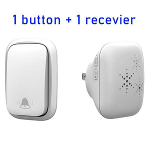 Wireless Doorbell No Battery Required  Waterproof Self-Powered Smart Door Bell Home Cordless Ring Dong Chime Timbre Calling