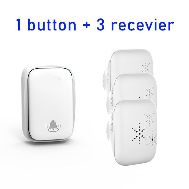 Wireless Doorbell No Battery Required  Waterproof Self-Powered Smart Door Bell Home Cordless Ring Dong Chime Timbre Calling