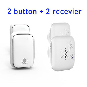 Wireless Doorbell No Battery Required  Waterproof Self-Powered Smart Door Bell Home Cordless Ring Dong Chime Timbre Calling